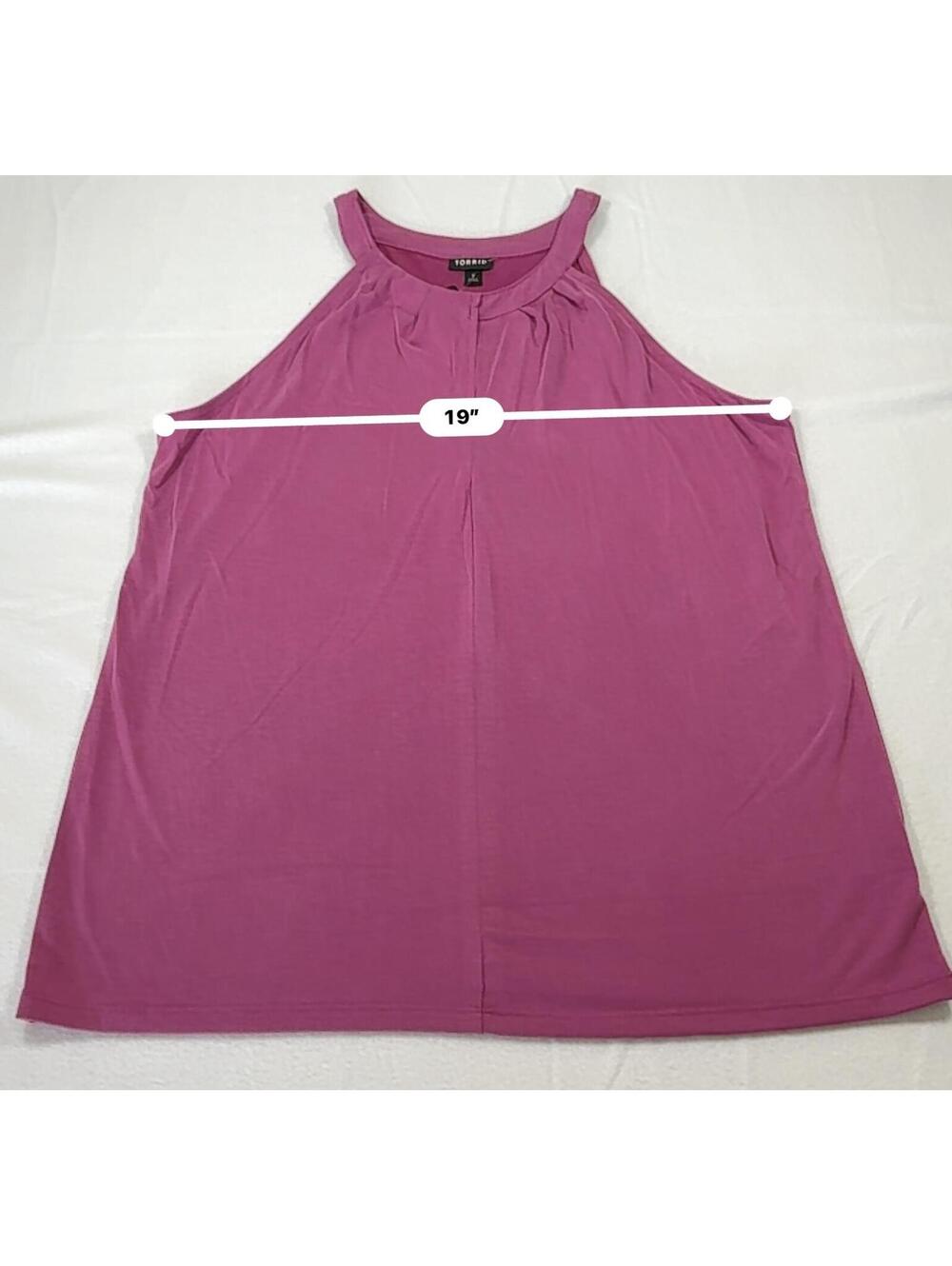 Torrid Berry Pink High Neck Sleeveless Tank Top 1X 14-16 New With Tags - Picture 8 of 8